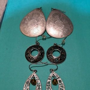 Earrings- 3 pairs